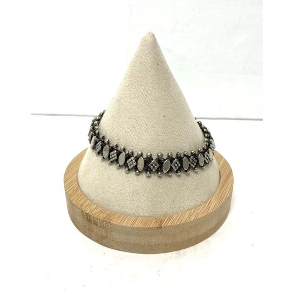 Vintage Sterling Silver Traditional India-Rajasthani Bracelet 7.75in Long 23g - Picture 2 of 9